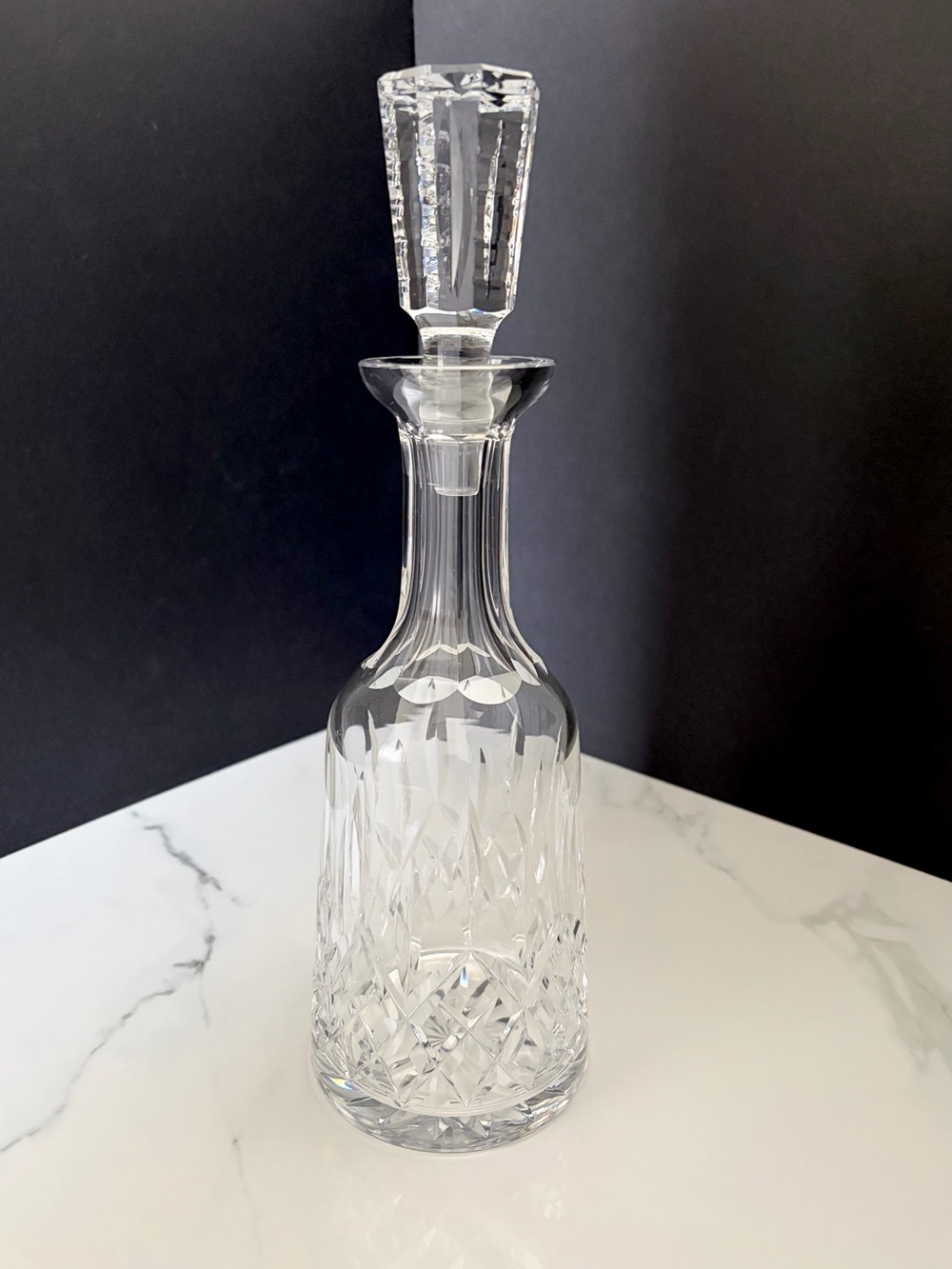 Tall Lismore Decanter with Stopper by Waterford Crystal